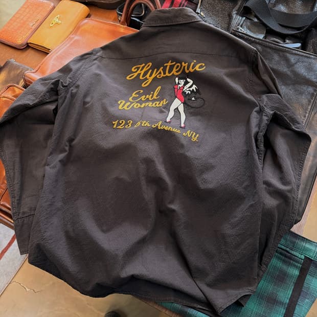 히스테릭 글래머 시어서커 체인스티치 셔츠 M