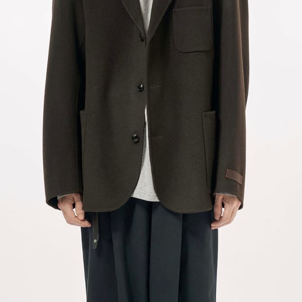 이얼즈어고 울 캐시미어 핸드메이드 자켓(L)