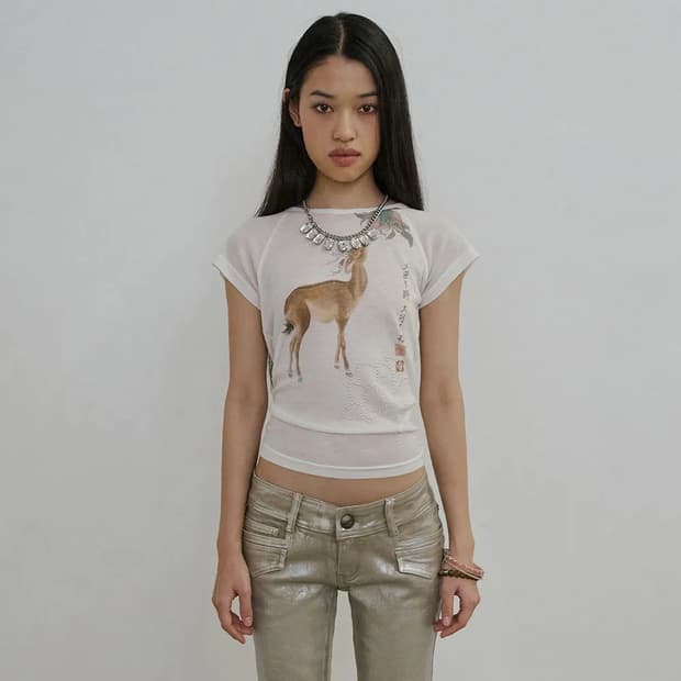 Zen Deer Tee White