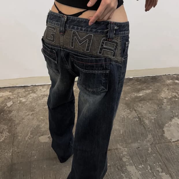 도그마엑스 팬츠 M DGMA PATCHED SEMI BAGGY DENIM