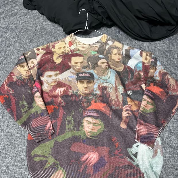 빈티지 프린팅 니트 스웨터