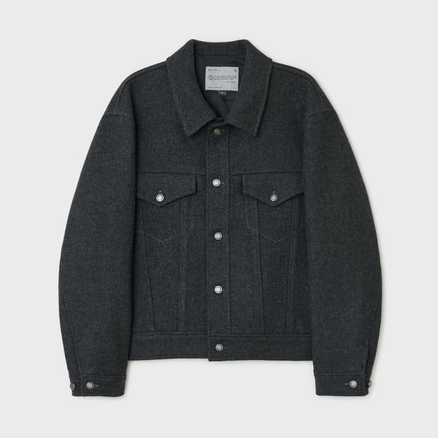 시티 울 트러커 자켓 - 멜란지 그레이 105