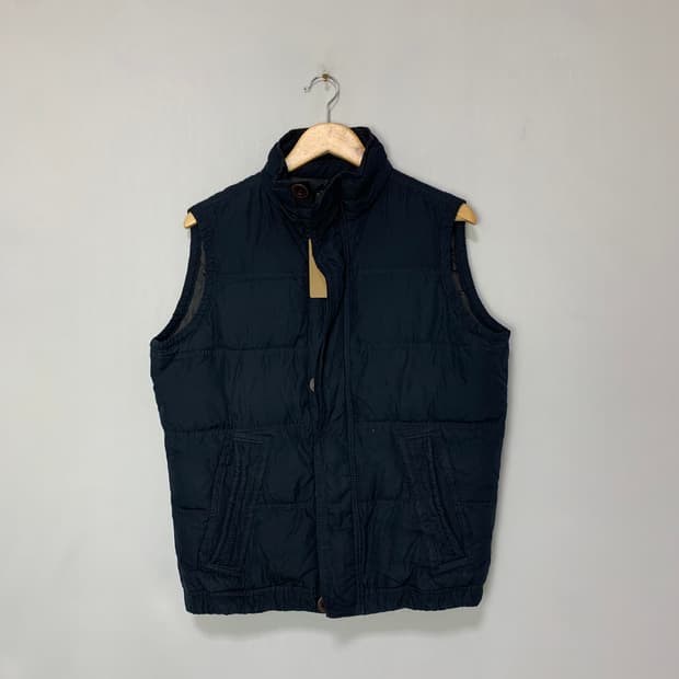 아베크롬비 버튼 집업 패딩 조끼 네이비 M 빈티지