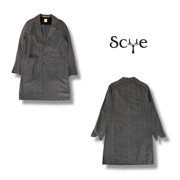  scye 멀티 스트라이프 코트 y13002
