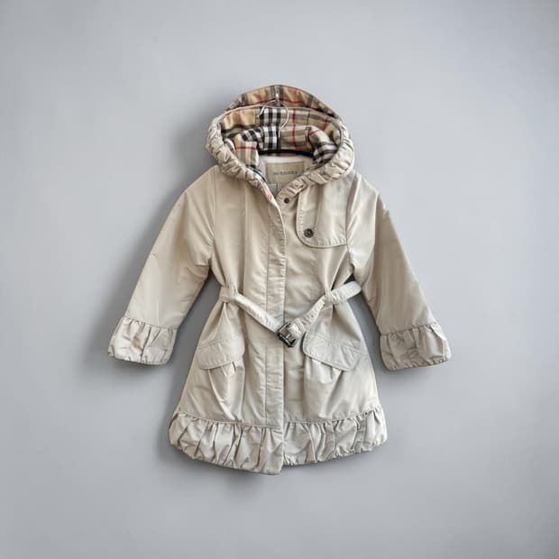 4Y/ 버버리 칠드런 경량 패딩 트렌치코트