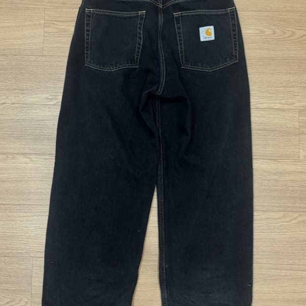 칼하트 WIP 브랜돈 팬츠 블랙 스톤 워시드 XS