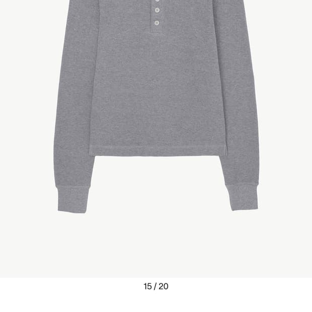 문달 헨리넥 티셔츠 그레이