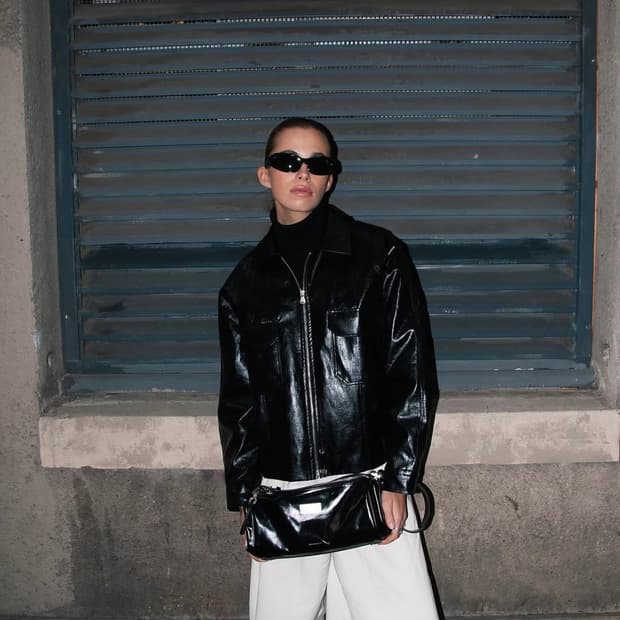 비수스 visus 레더자켓 블랙