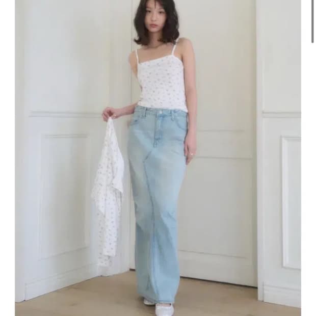 새상픔) 어윗 데님 롱스커트