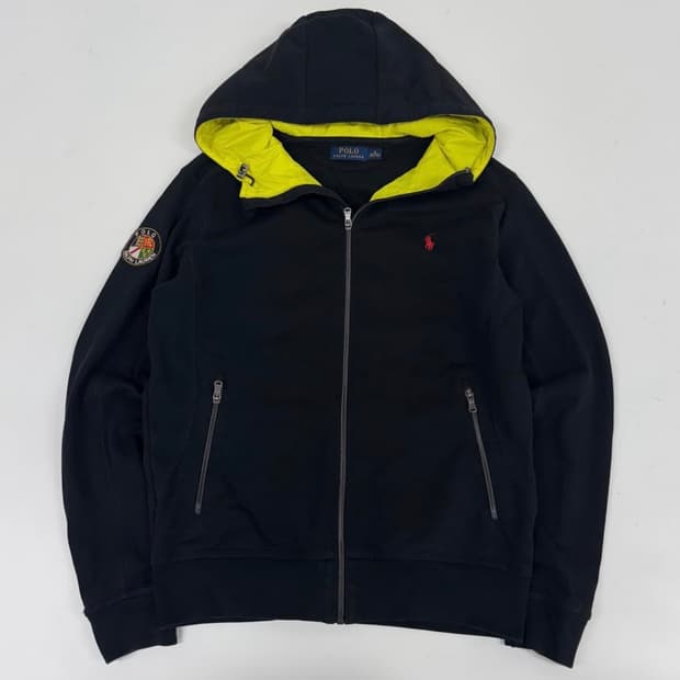 💛폴로 와펜 블랙 후드집업💛