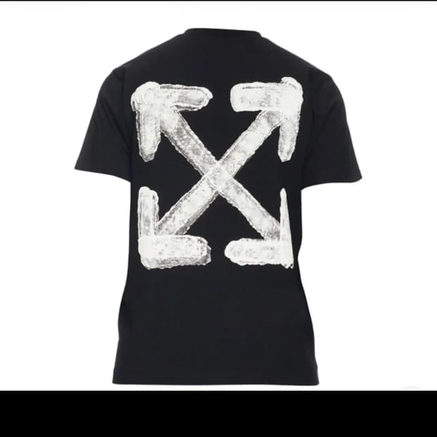 오프화이트 스프레이 애로우 반팔 L