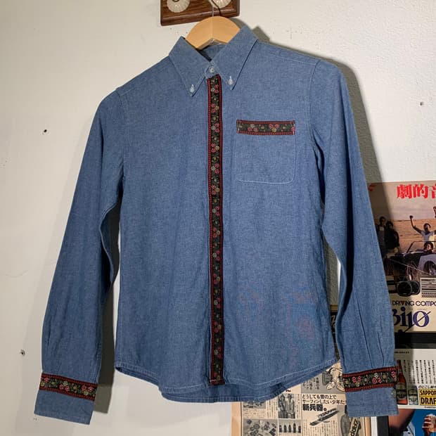 빔즈보이 플라워 패턴 셔츠