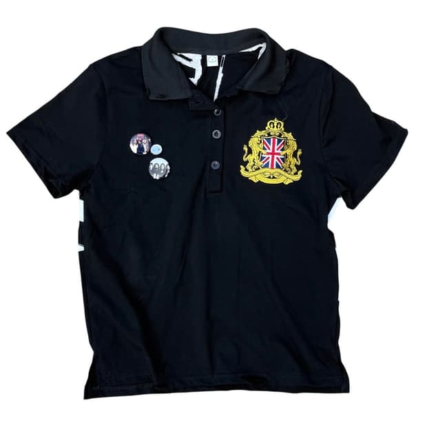Union Jack 데미지 뱃지 커스텀 폴로티