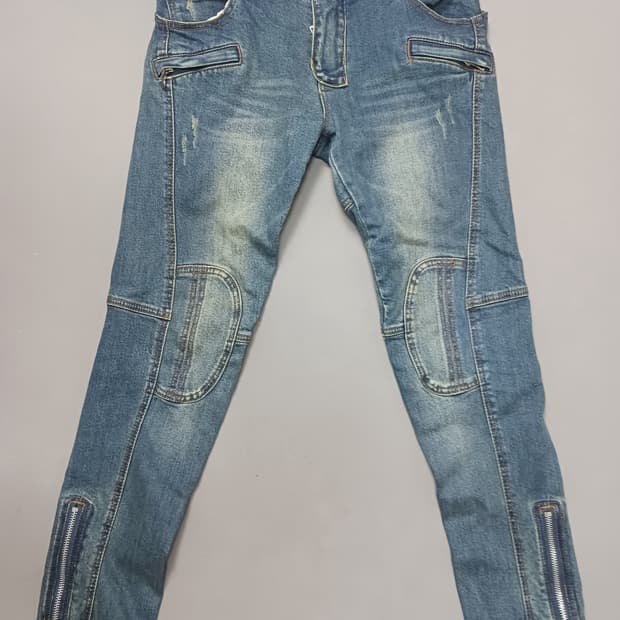 [32] 발망 지퍼디자인 바이커진 청바지