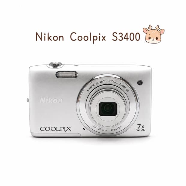 ✨️초미품✨️니콘 쿨픽스 S3400 실버 🤍 뽀용 몽글 감성디카 💕