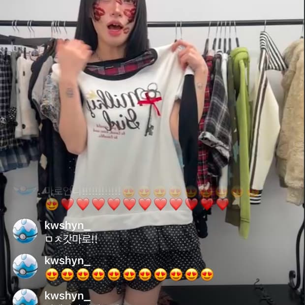 큐빈티셔츠 니혼진 너드 도트 원피스