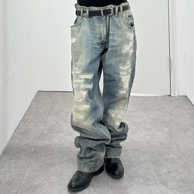 Dolce & Gabbana Distressed Straight Deni