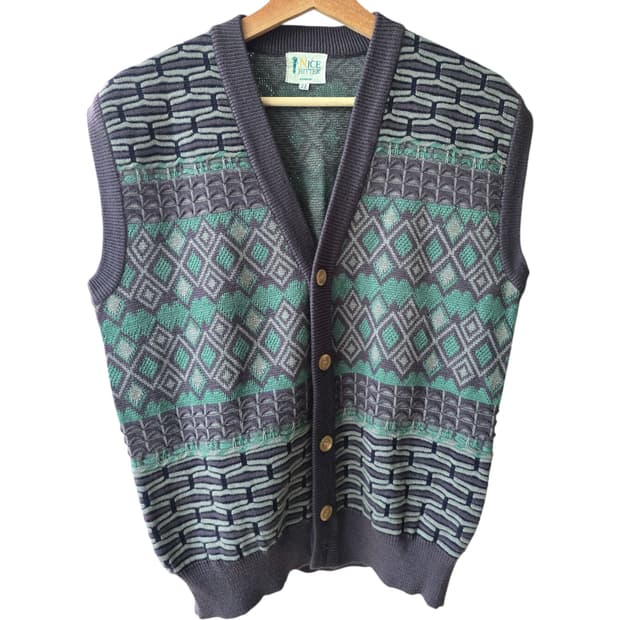 NICE HITTER 빈티지 쿠지스타일 니트