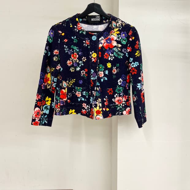 모스키노 멀티컬러 플로럴 패턴 자켓