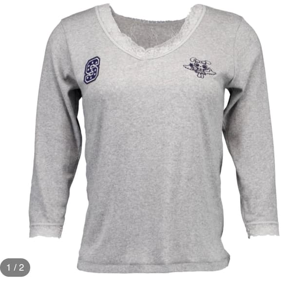 샬롬클럽 I DON'T KNOW LACE TOP (GRAY)