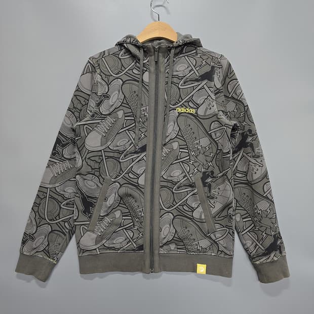 아디다스(adidas) 그래픽 풀집업 자켓 후디 M