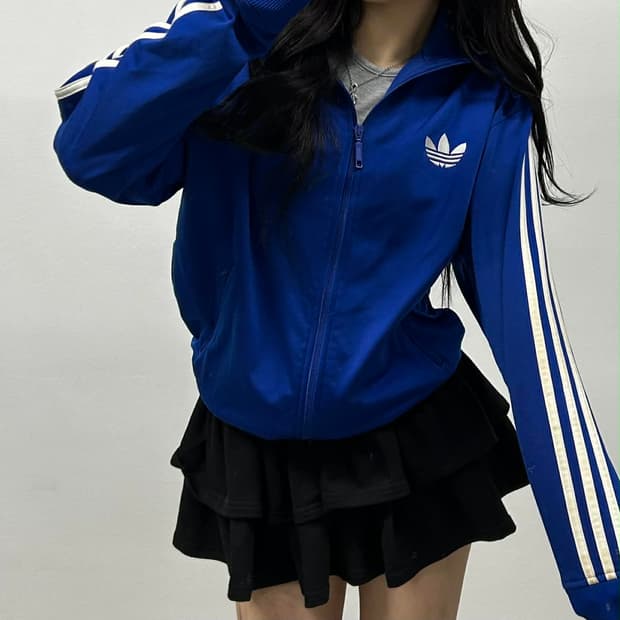 아디다스 블루 구파이어버드 트랙탑 희귀져지(S)