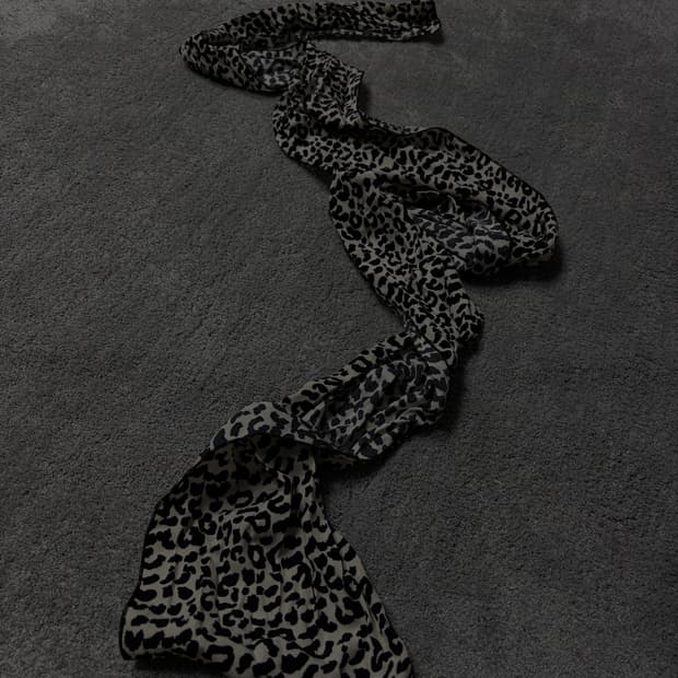 Vintage vkei punk mood leopard scarf
