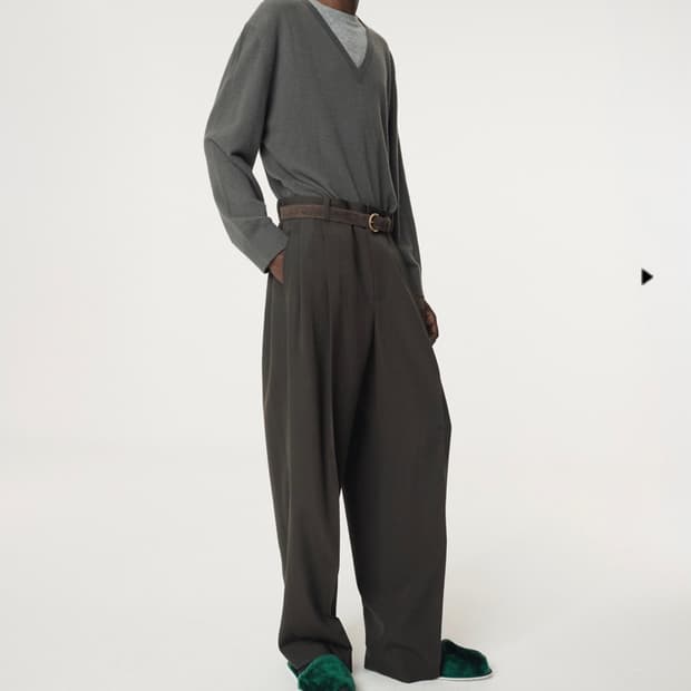 렉토 25fw 스티렌 styrene 턱 수트 팬츠 s size