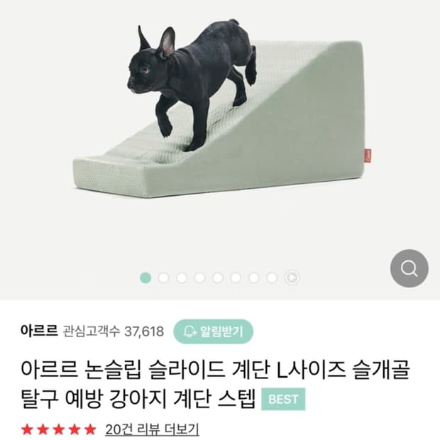 아르르ㅡ 논슬립 반려동물 계단 라지 사이즈/새거수준