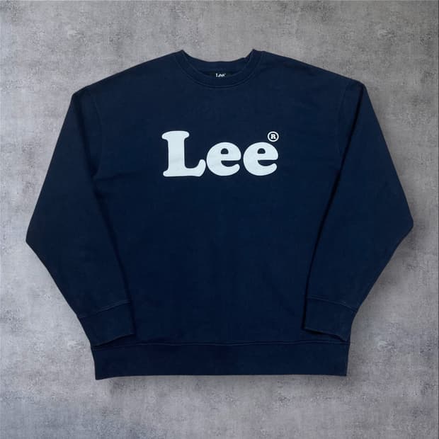 Lee 스펠아웃 빅로고 네이비 맨투맨