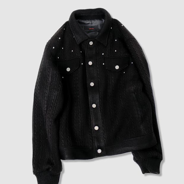 애니타임로릭 트스 니트 트러커자켓