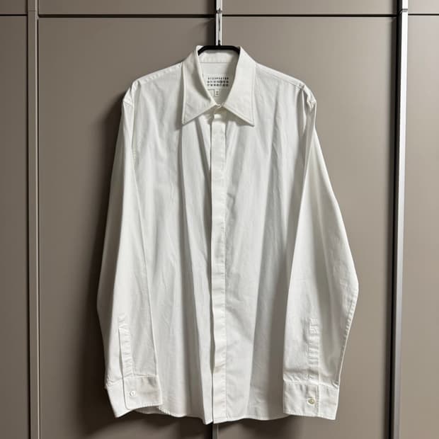 메종 마르지엘라 히든 버튼 화이트 셔츠 41 사이즈 새상품