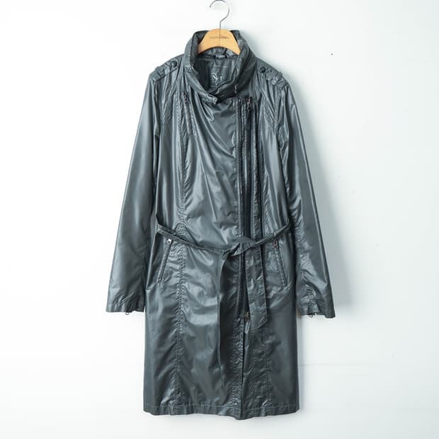 66/맥케이지 더블집업 나일론 코트