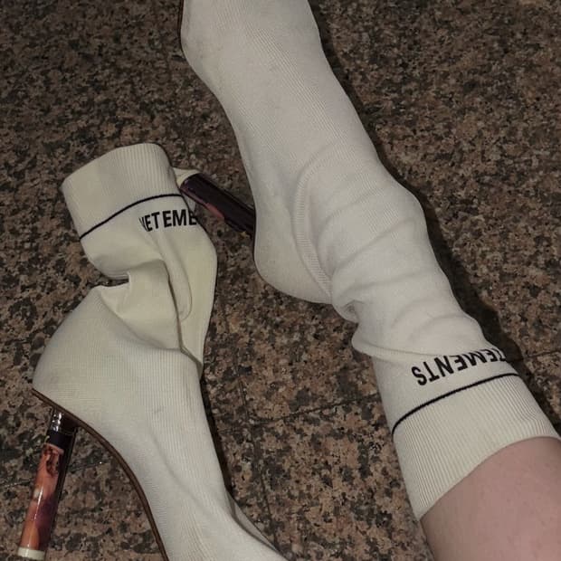 17 베트멍 화이트 삭스 힐 앵클 부츠 구두