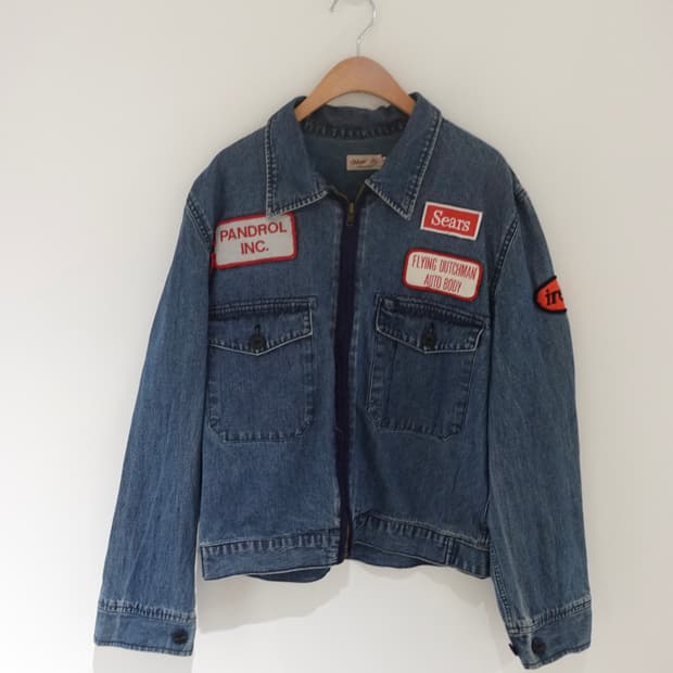 vintage patch denim jacket
