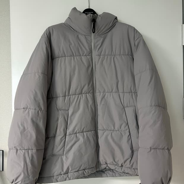 스파오 그레이 패딩 사이즈m