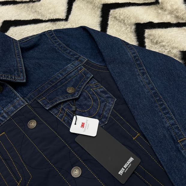 [L]트루릴리전 데님 퀄팅 자켓/인디고
