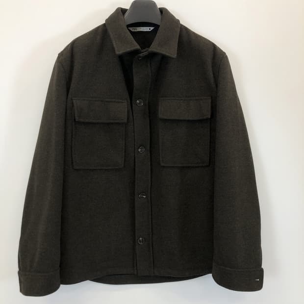 자라 모직 셔츠자켓 L 