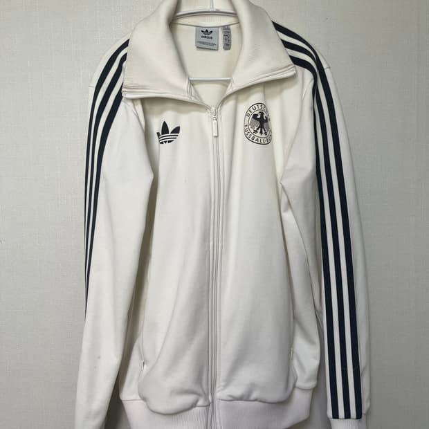 아디다스 독일 베켄바우어 트랙 탑 오프 화이트 L