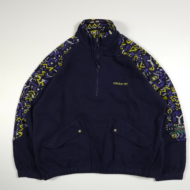 아디다스 파이어버드 올드스쿨 반집업 후리스