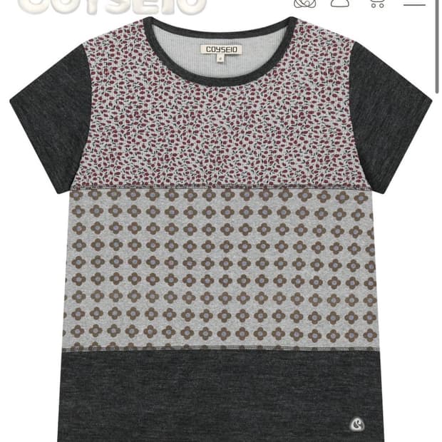 코이세이오 플라워 패치워크 반팔 2사이즈