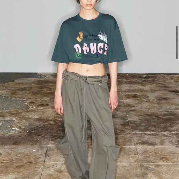 오픈와이와이 ROLLED WAIST CARGO PANTS openyy