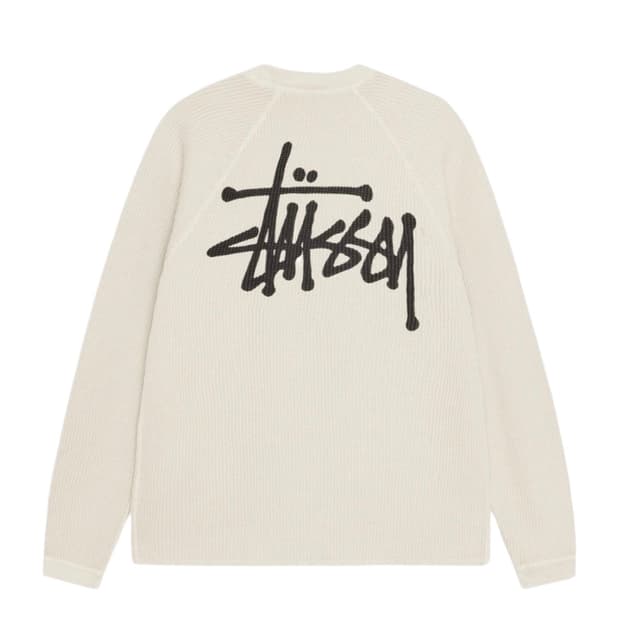 M) 스투시 래글런 써멀 롱슬리브 본