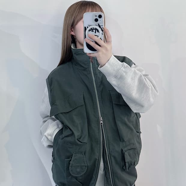 나이키acg 카키 투웨이 베스트