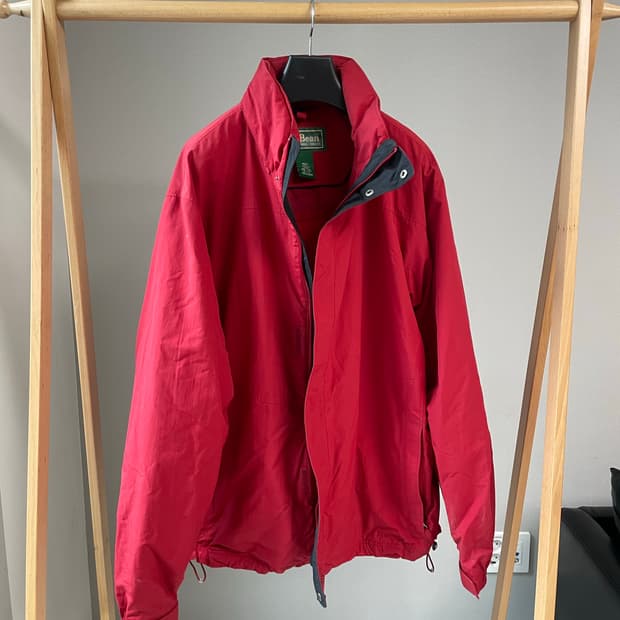 L.L.Bean 레드 나일론 바람막이 자켓