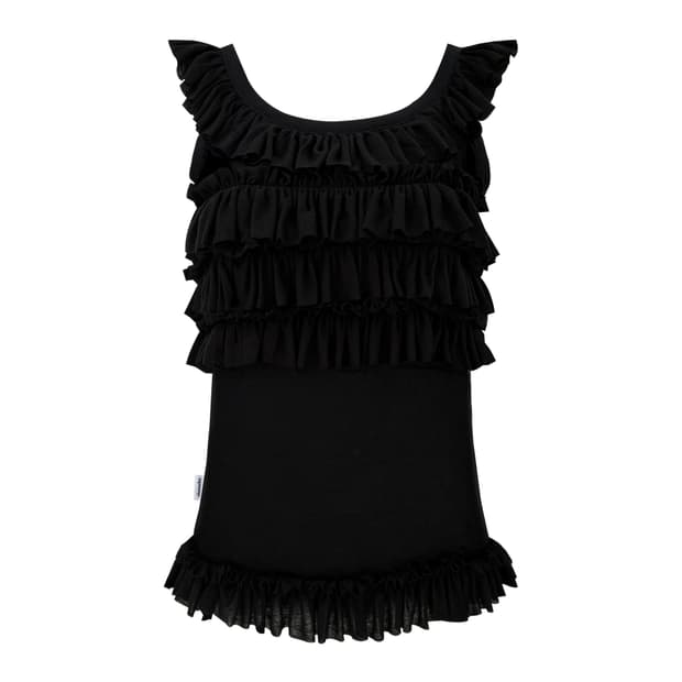 체메씨 프릴 슬리브리스 블랙 코이세이오