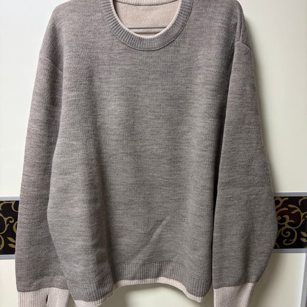 더니트컴퍼니 x 스토커즈 콜라보 니트 오트밀/크림 L