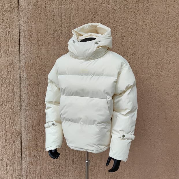 코튼 패딩 후드티 (2color)