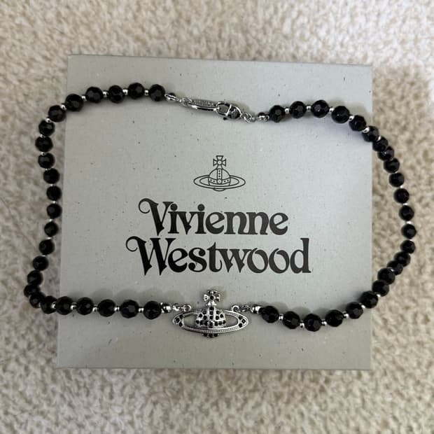 비비안웨스트우드 메살린 블랙펄 초커 목걸이