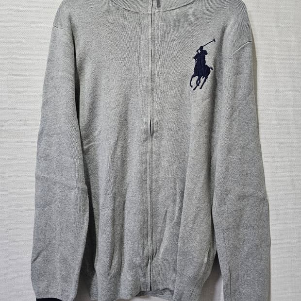 폴로 그레이 빅포니 니트집업 95 / M